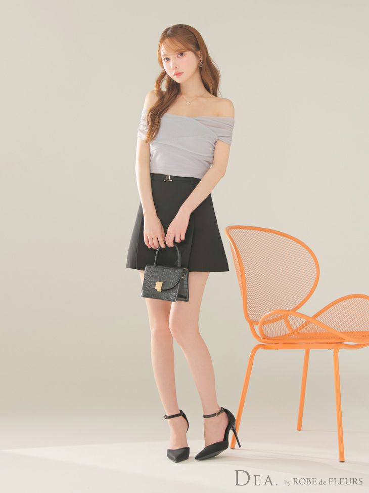 DEA. ディア バイ ローブドフルール オフショルチュールセットアップミニキャバドレス de3388-c