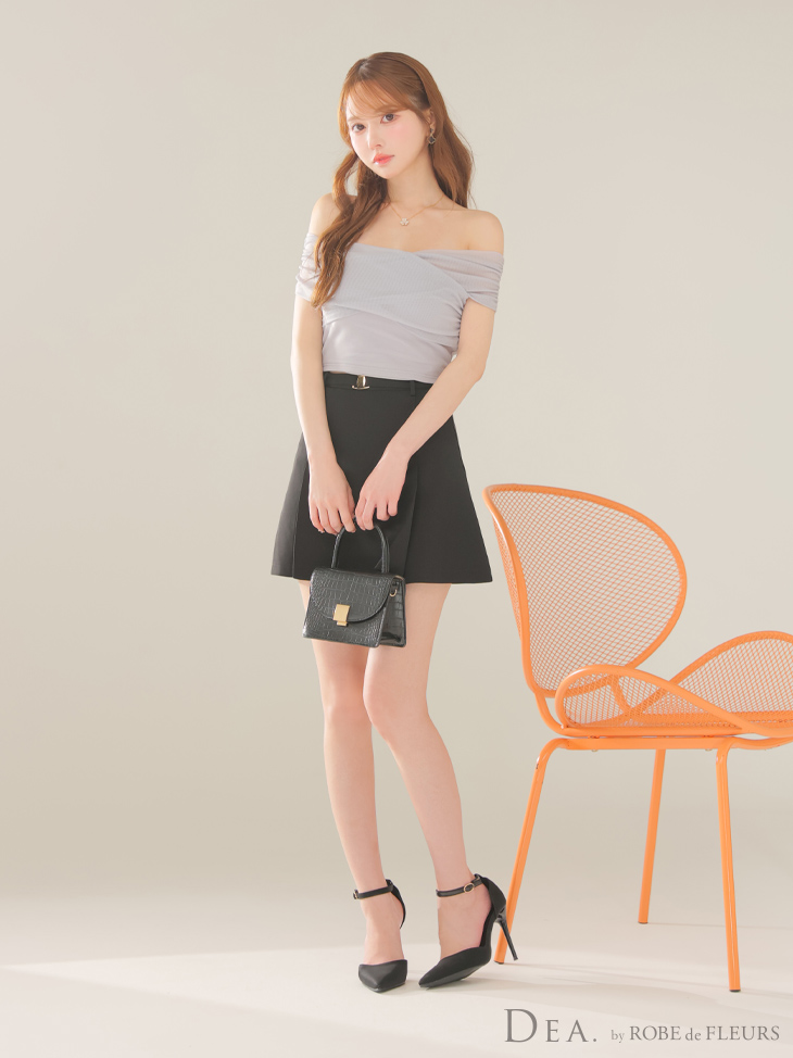 DEA. ディア バイ ローブドフルール オフショルチュールセットアップミニキャバドレス de3388-c