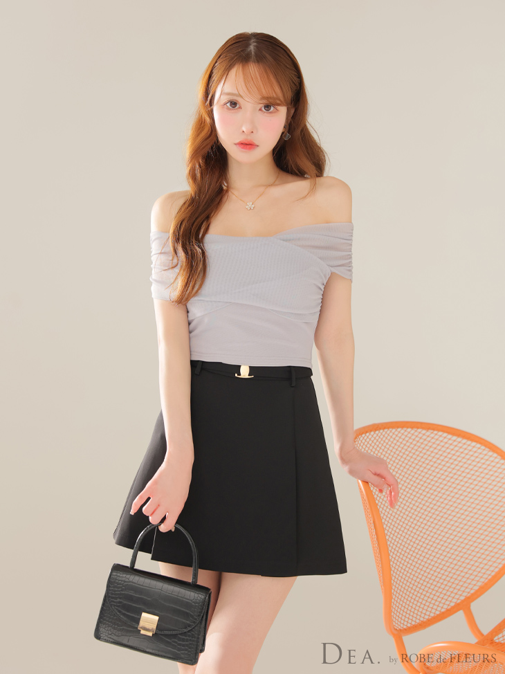 DEA. ディア バイ ローブドフルール オフショルチュールセットアップミニキャバドレス de3388-c