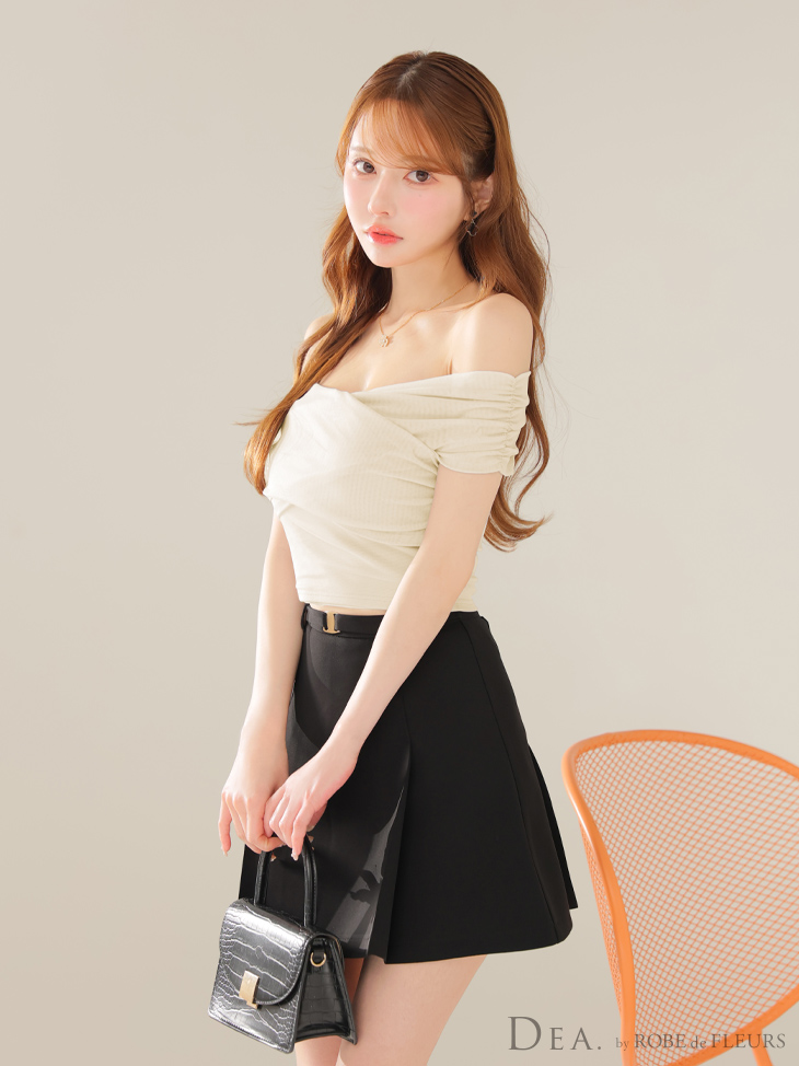 DEA. ディア バイ ローブドフルール オフショルチュールセットアップミニキャバドレス de3388-c