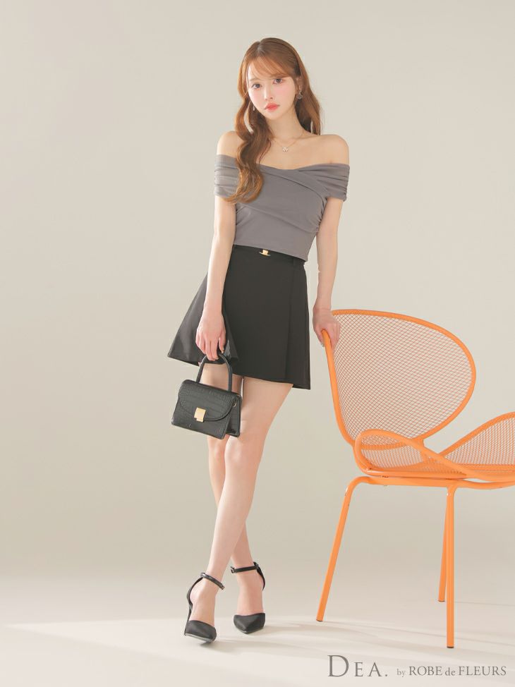 DEA. ディア バイ ローブドフルール オフショルチュールセットアップミニキャバドレス de3388-c