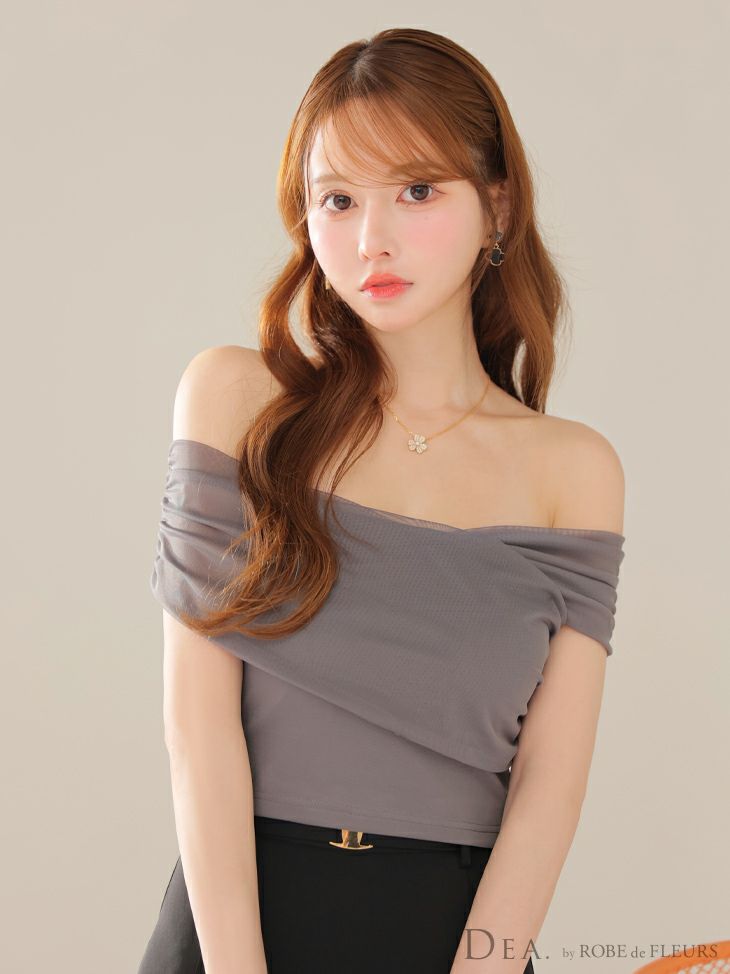 DEA. ディア バイ ローブドフルール オフショルチュールセットアップミニキャバドレス de3388-c