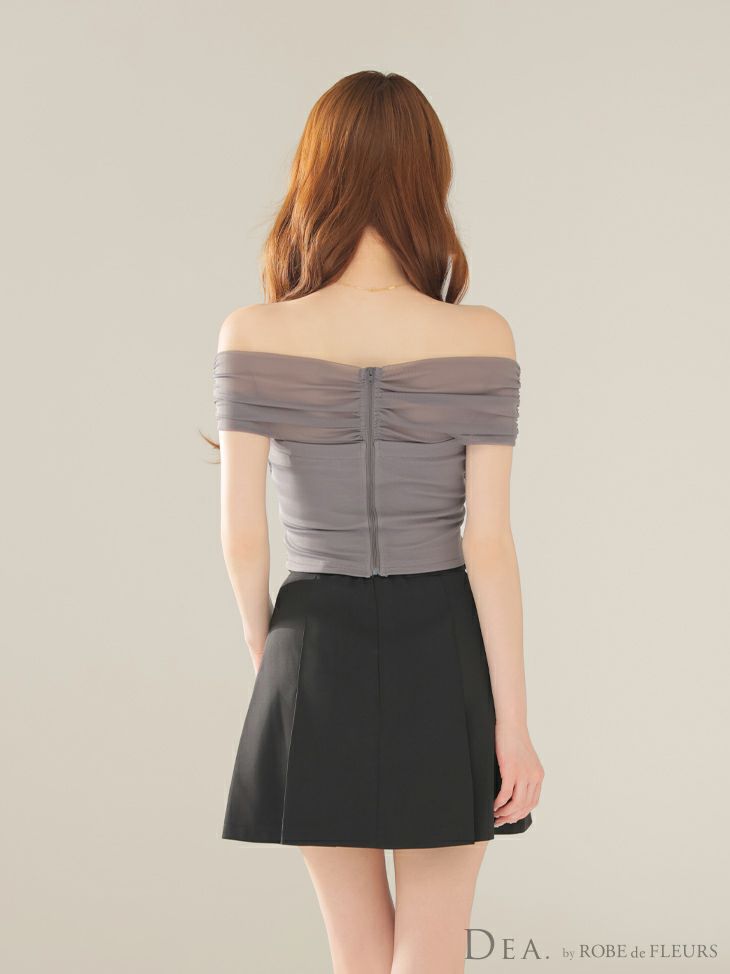 DEA. ディア バイ ローブドフルール オフショルチュールセットアップミニキャバドレス de3388-c