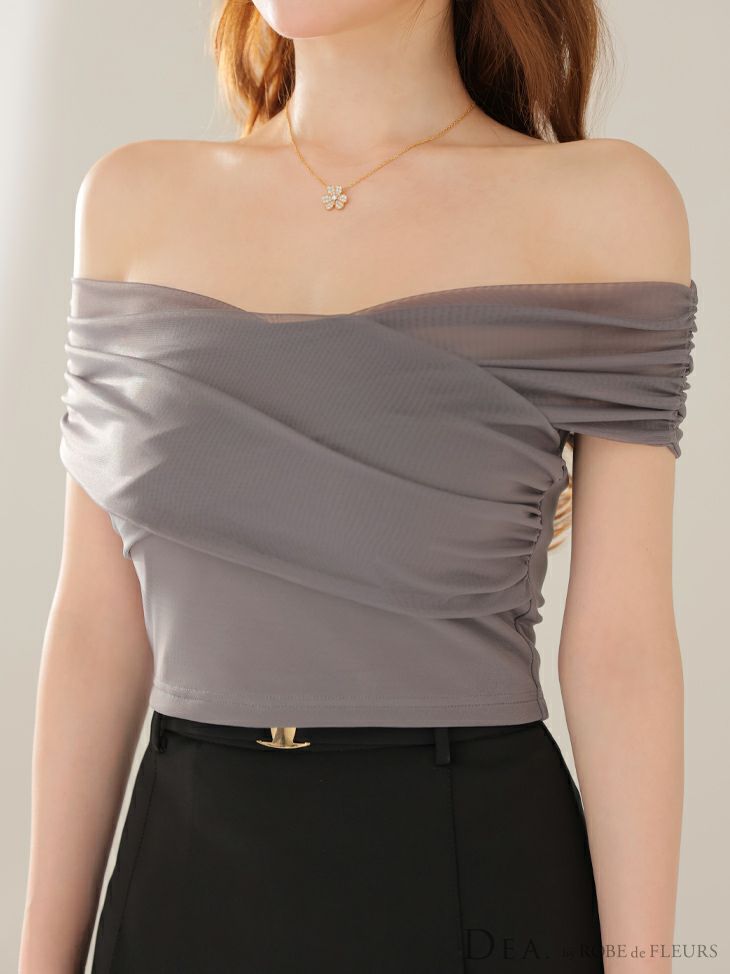 DEA. ディア バイ ローブドフルール オフショルチュールセットアップミニキャバドレス de3388-c