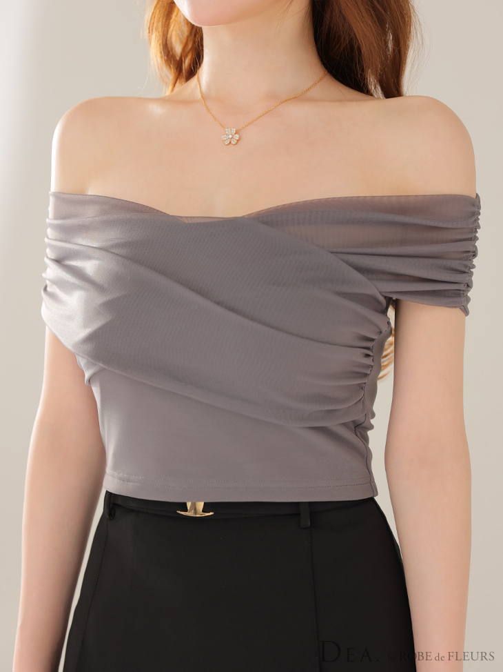 DEA. ディア バイ ローブドフルール オフショルチュールセットアップミニキャバドレス de3388-c