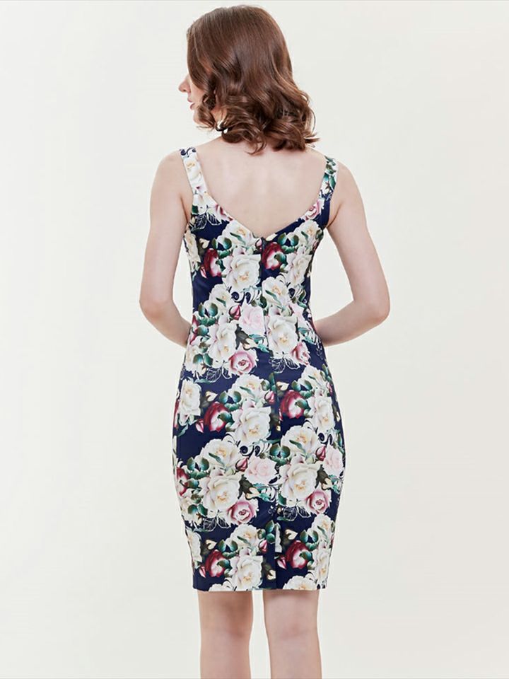 ERUKEI エルケイ プリント カラフル・フラワー・タイト・ミニドレス・ワンピース ek-e31202a