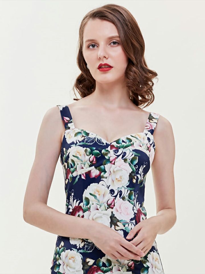 ERUKEI エルケイ プリント カラフル・フラワー・タイト・ミニドレス・ワンピース ek-e31202a