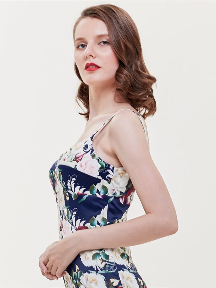 ERUKEI エルケイ プリント カラフル・フラワー・タイト・ミニドレス・ワンピース ek-e31202a