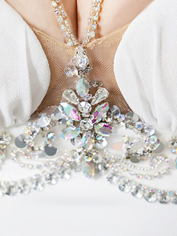 AngelR エンジェルアール ホルターネックビジューメッシュタイトミニドレス ar25327