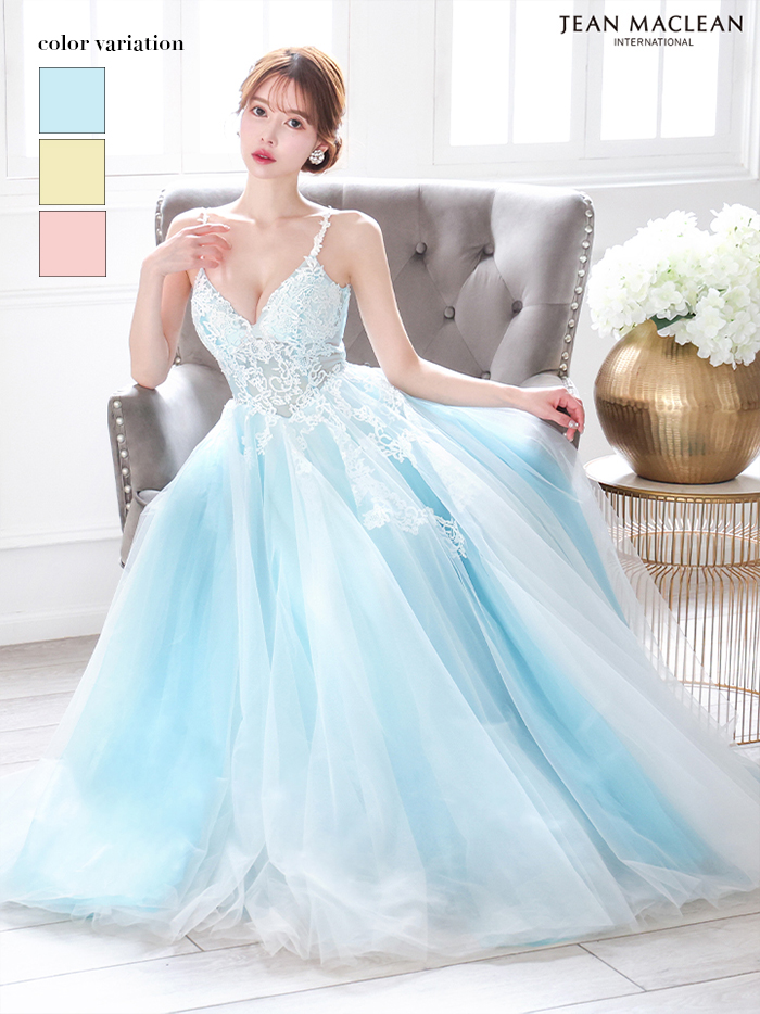 JEAN MACLEAN ジャンマクレーン ミルキーベース/パステルカラー/刺繍/姫/ロングドレス ja51883