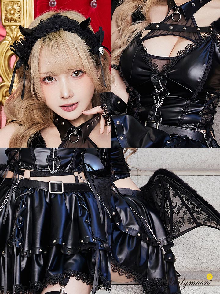 【9点セット】Malymoon マリームーン ブラックヴェールバット  [ブラック] ml10267