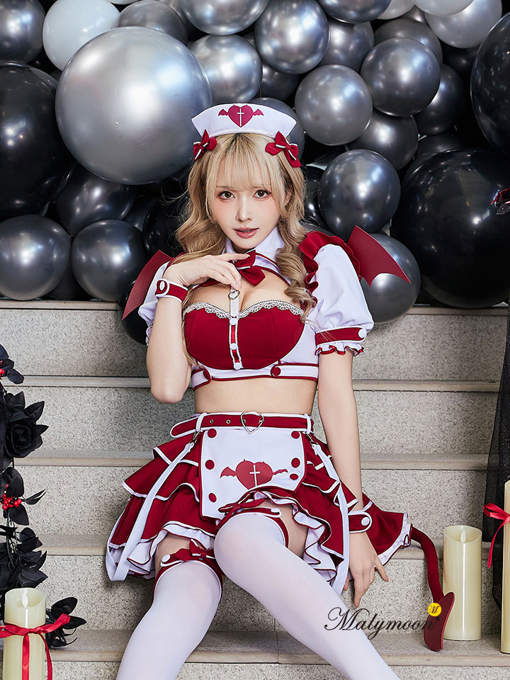 【12点セット】Malymoon マリームーン スイートトラップサキュバスナース  [レッド/ブルー] ml10263