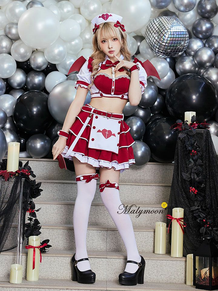 【12点セット】Malymoon マリームーン スイートトラップサキュバスナース  [レッド/ブルー] ml10263