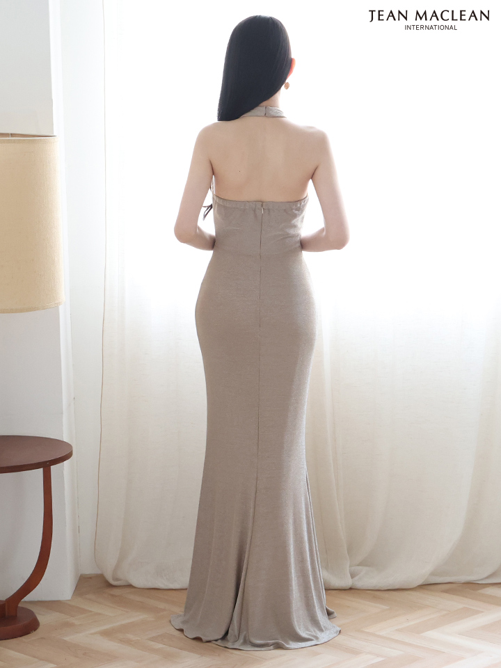 JEAN MACLEAN ジャンマクレーン アメスリ/ホルターネック/バストカット/コルセット/スリット入り/タイト ロングドレス ja51903