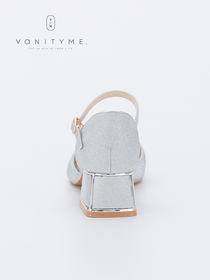 haremode ミラージュ チャンキーヒール パンプス ベージュ・シルバー・ブラック vsh-am-3424