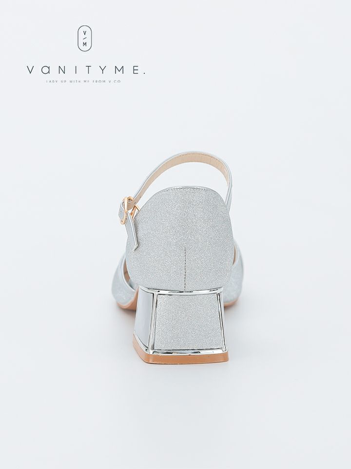 haremode ミラージュ チャンキーヒール パンプス ベージュ・シルバー・ブラック vsh-am-3424