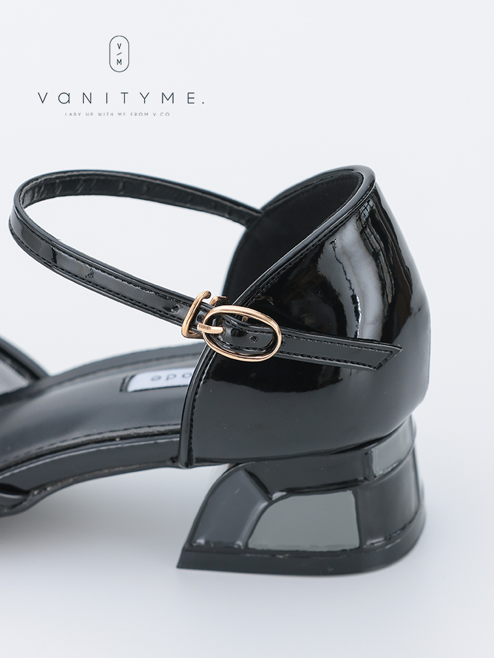 haremode ミラーモザイク グリッターラメ ポインテッドトゥ ヒール パンプス ベージュ・シルバー・ブラック vsh-am-3425