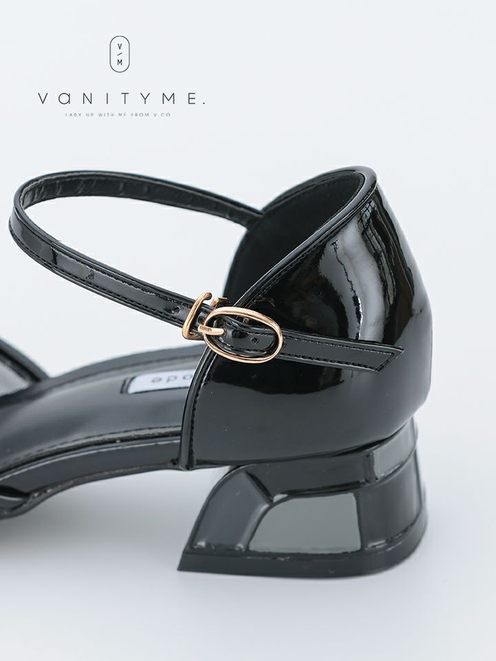 haremode ミラーモザイク グリッターラメ ポインテッドトゥ ヒール パンプス ベージュ・シルバー・ブラック vsh-am-3425