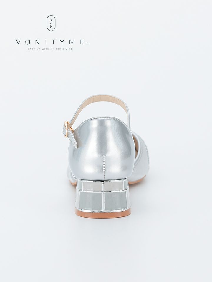 haremode ミラーモザイク グリッターラメ ポインテッドトゥ ヒール パンプス ベージュ・シルバー・ブラック vsh-am-3425