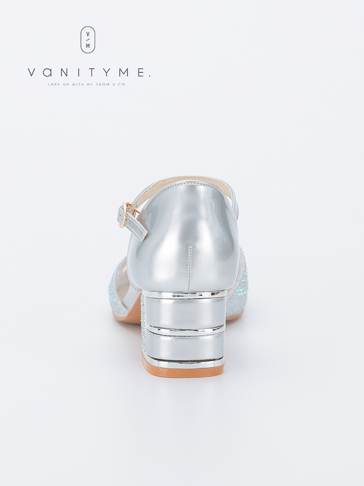 haremode ブリリアントブロッサム グリッターヒール パンプス ベージュ・シルバー・ブラック vsh-am-3426