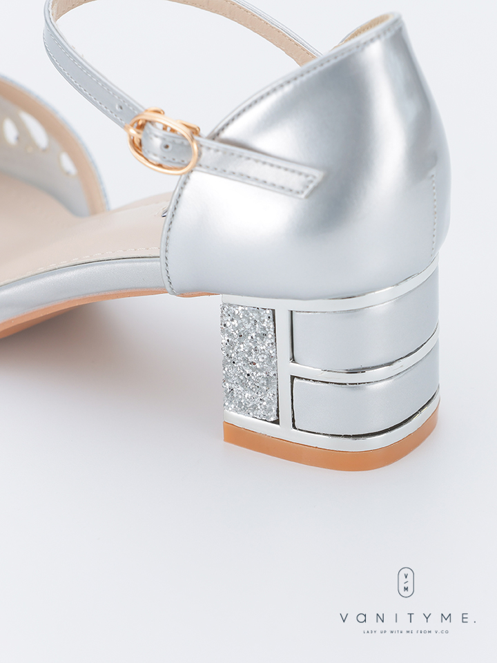 haremode ブリリアントブロッサム グリッターヒール パンプス ベージュ・シルバー・ブラック vsh-am-3426