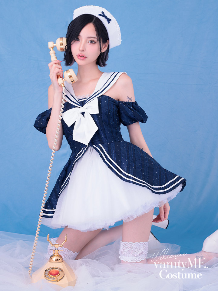 【2点セット】Marine Etoile Sailor マリンエトワールセーラー[ネイビー] vcsot-250235-1a