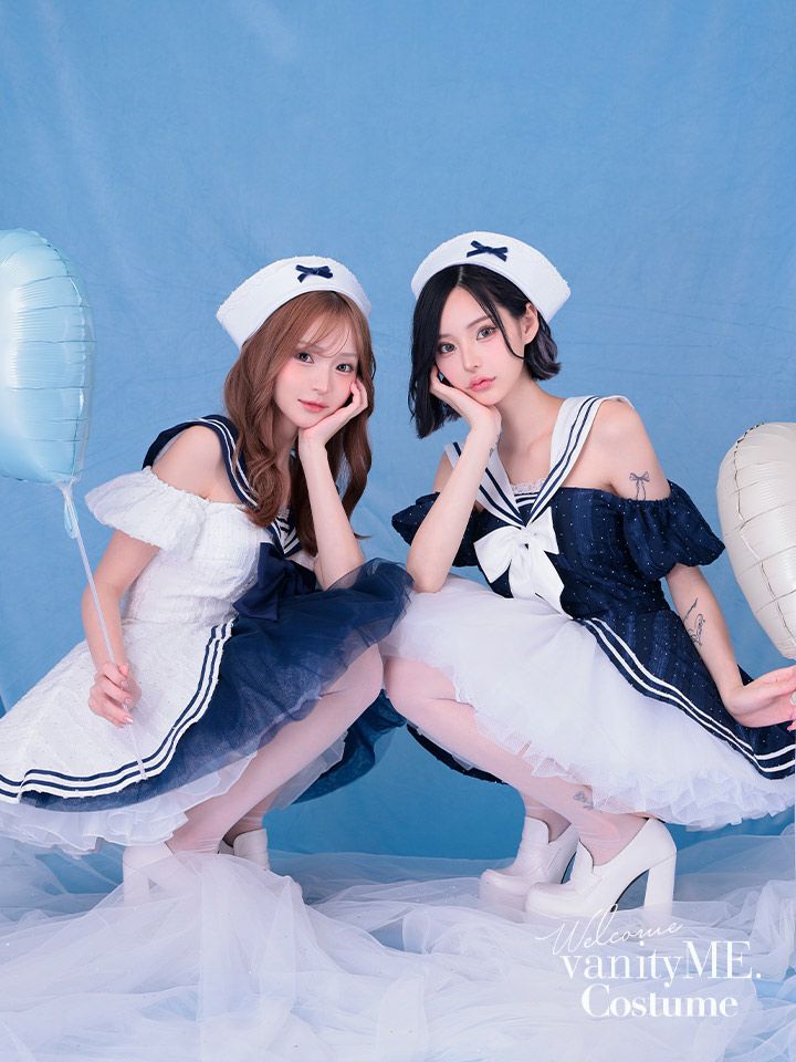 【2点セット】Marine Etoile Sailor マリンエトワールセーラー[ホワイト] vcsot-250235-2a