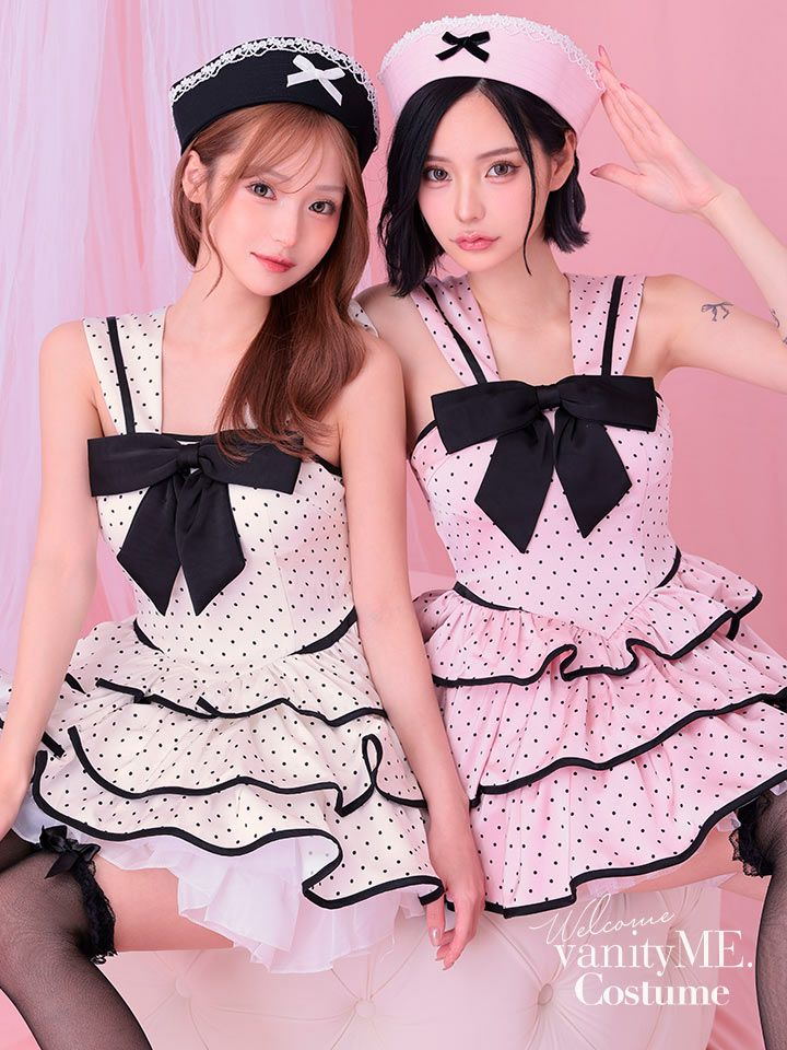 【2点セット】Dot Sweet Marine ドットスイートマリン [ピンク] vcsot-250233-1a