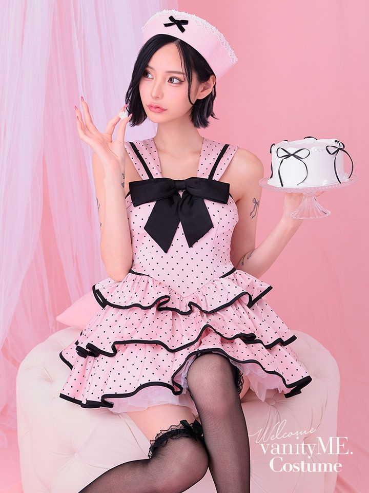 【2点セット】Dot Sweet Marine ドットスイートマリン [ピンク] vcsot-250233-1a