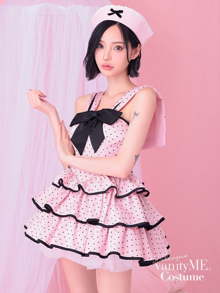 【2点セット】Dot Sweet Marine ドットスイートマリン [ピンク] vcsot-250233-1a