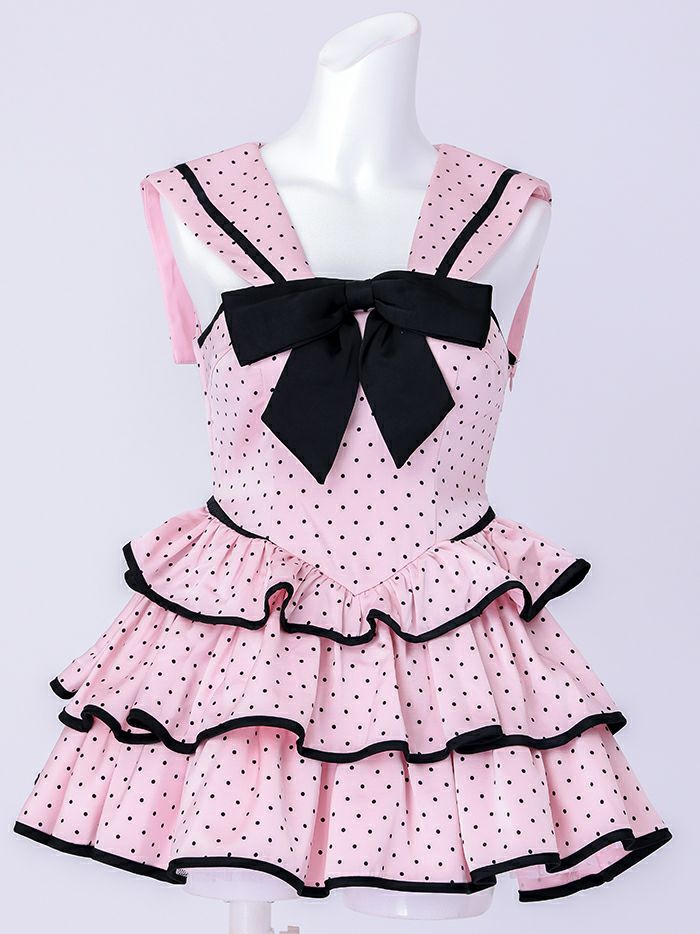 【2点セット】Dot Sweet Marine ドットスイートマリン [ピンク] vcsot-250233-1a