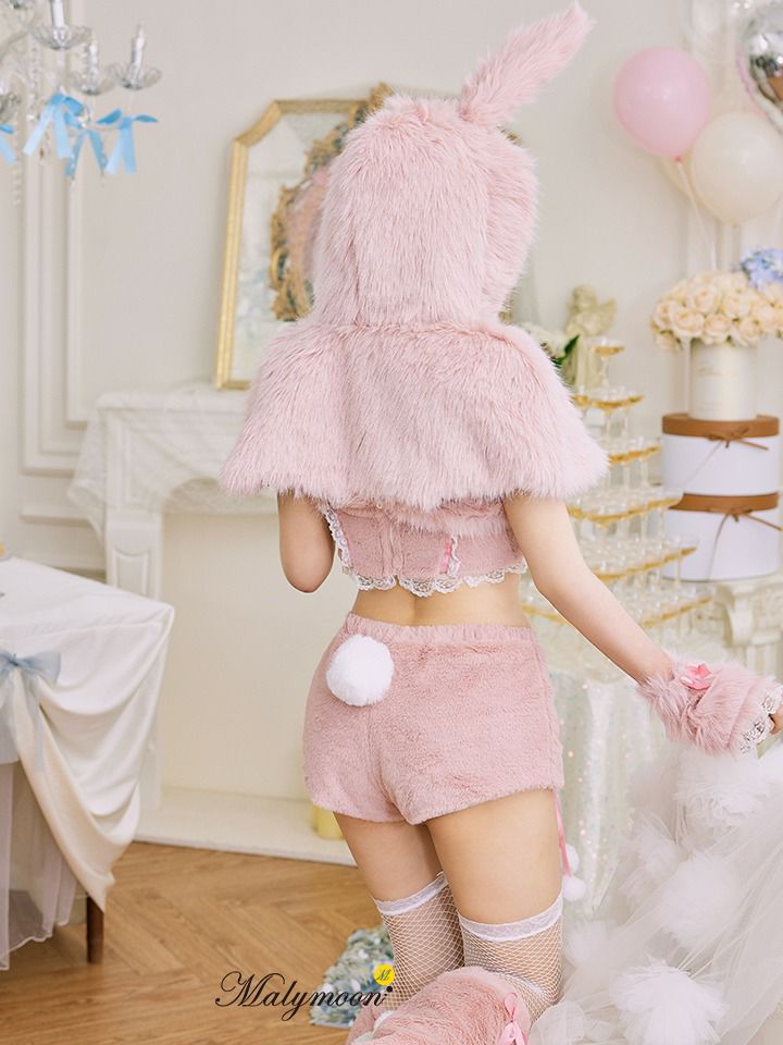 【7点セット】Malymoon マリームーン ふわふわメレンゲリボンバニー [ピンク] mlcs2510299