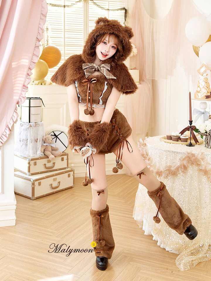 【7点セット】Malymoon マリームーン ふわふわメレンゲリボンベア [ブラウン] mlcs2510298