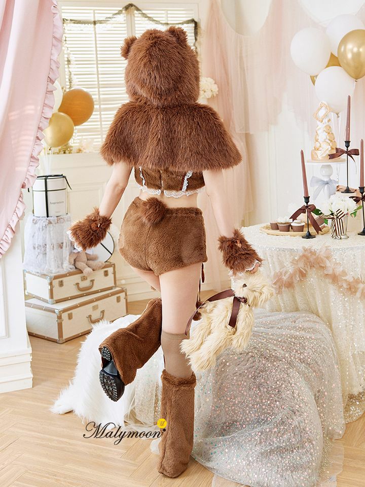 【7点セット】Malymoon マリームーン ふわふわメレンゲリボンベア [ブラウン] mlcs2510298