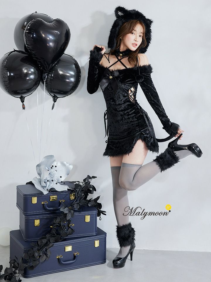 【6点セット】Malymoon マリームーン ノワールベルキャット [ブラック] ml10266