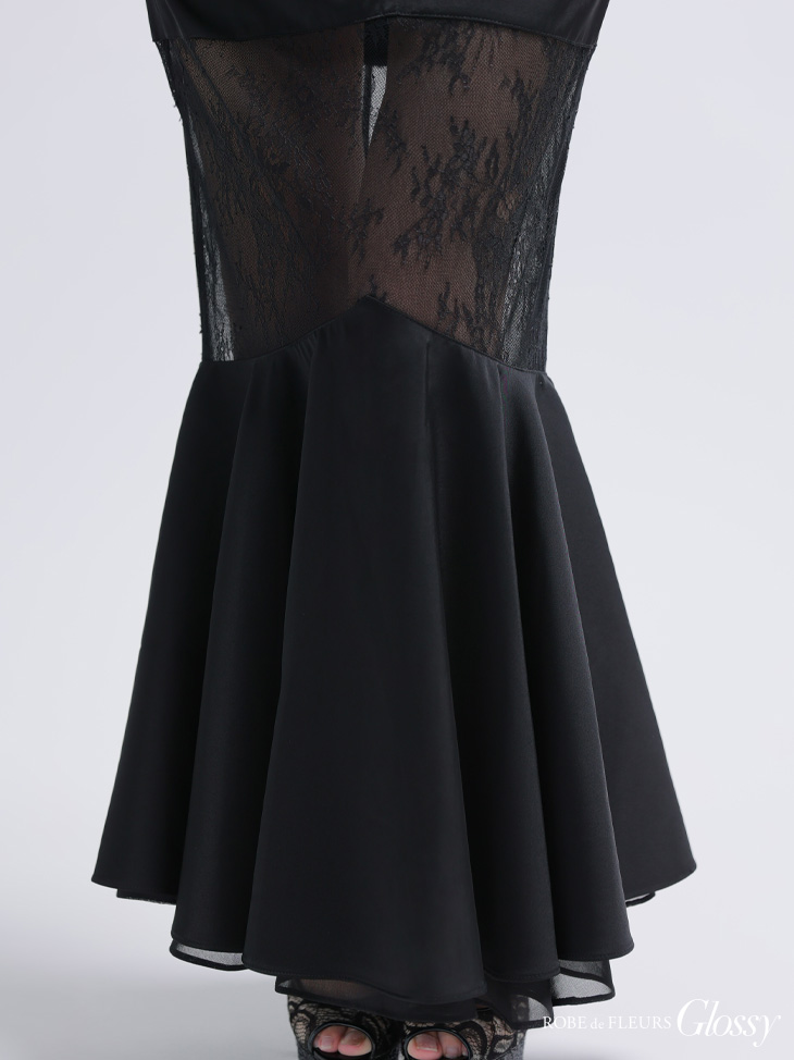 Glossy ローブドフルールグロッシー サテンレースマーメイドセットアップロングキャバドレス gl4110-c