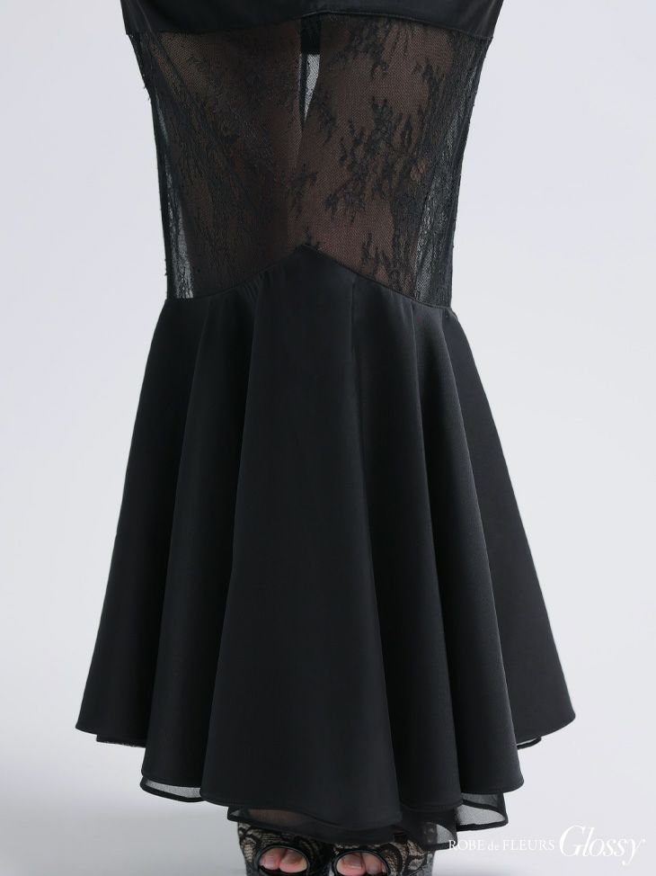 Glossy ローブドフルールグロッシー サテンレースマーメイドセットアップロングキャバドレス gl4110-c