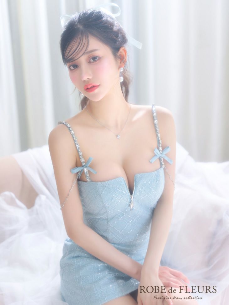 ROBE de FLEURS ローブドフルール スパンコール×刺繍レースセットアップキャミドレス fm3415