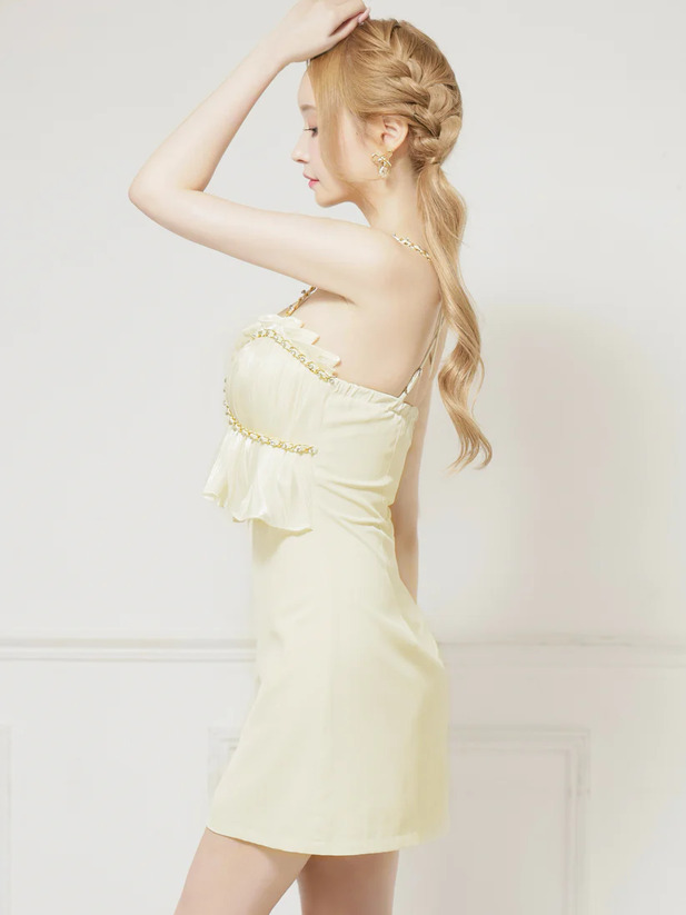 AngelR エンジェルアール ベアトップクロスショルダーキャミソール3wayバストタックセミフレアマイクロミニドレス ar25836-ks