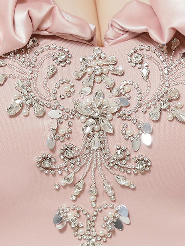 AngelR エンジェルアール オフショルダーサテンビジューメッシュタイトミニドレス ar25840-ks