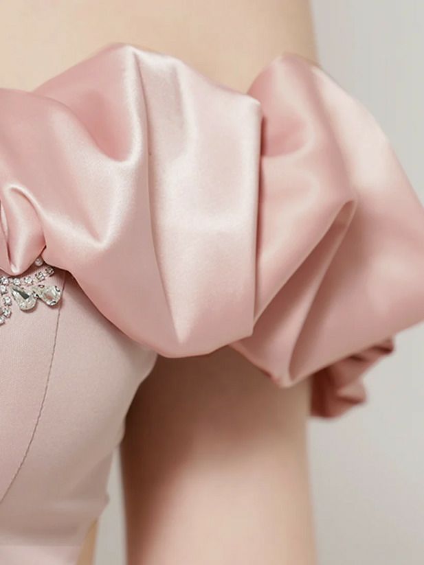 AngelR エンジェルアール オフショルダーサテンビジューメッシュタイトミニドレス ar25840-ks