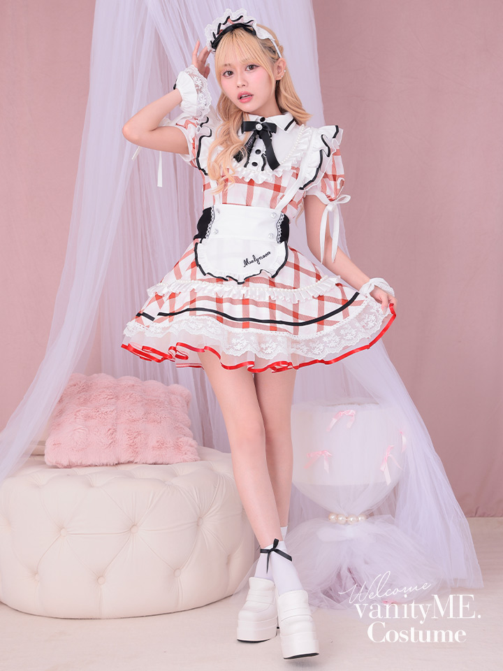 【7点セット】Malymoon マリームーン シャーベットチェックメイド [レッド] ml10251-2