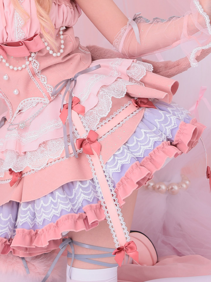 【10点セット】Malymoon マリームーン ロココフィーユキャットドレス [ピンク] ml10253-1