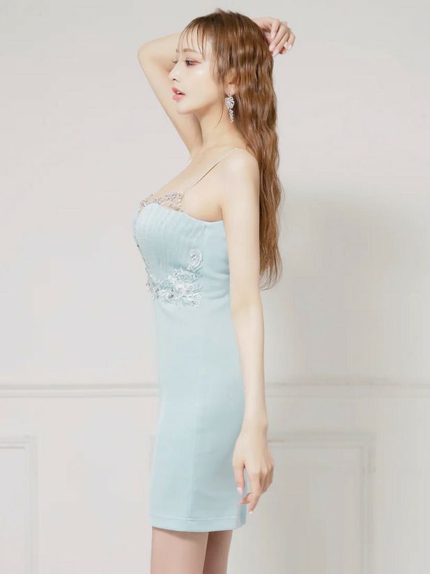 AngelR エンジェルアール フロントメッシュビジュータイトマイクロミニドレスar25330