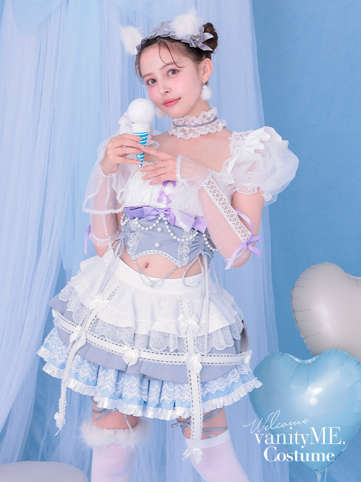 【10点セット】Malymoon マリームーン ロココフィーユキャットドレス [ブルー] ml10253-2