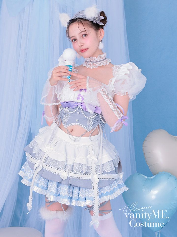 【10点セット】Malymoon マリームーン ロココフィーユキャットドレス [ブルー] ml10253-2