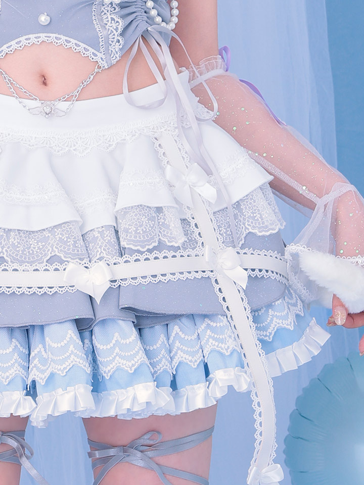 【10点セット】Malymoon マリームーン ロココフィーユキャットドレス [ブルー] ml10253-2