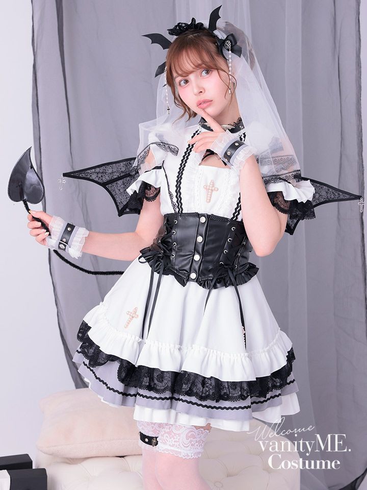 【11点セット】Malymoon マリームーン ゴシックデビルシスター [ホワイト×ブラック] ml10257