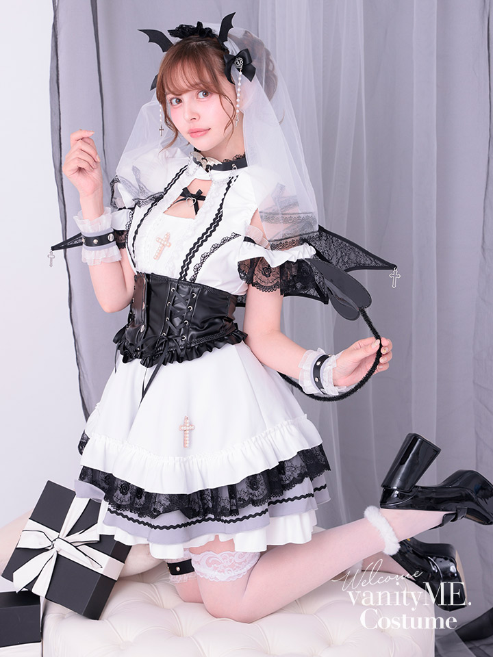 【11点セット】Malymoon マリームーン ゴシックデビルシスター [ホワイト×ブラック] ml10257