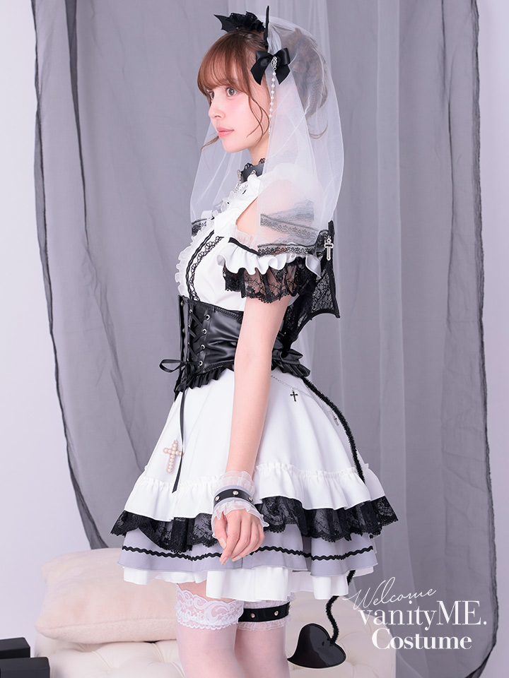 【11点セット】Malymoon マリームーン ゴシックデビルシスター [ホワイト×ブラック] ml10257